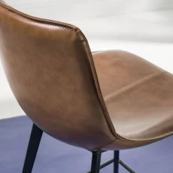 Sgabello Dublin in Ecopelle cuoio vissuto