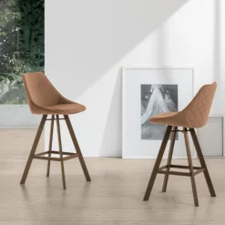 Sgabello fisso con seduta imbottita Bilbao Plus disponibile in vari colori