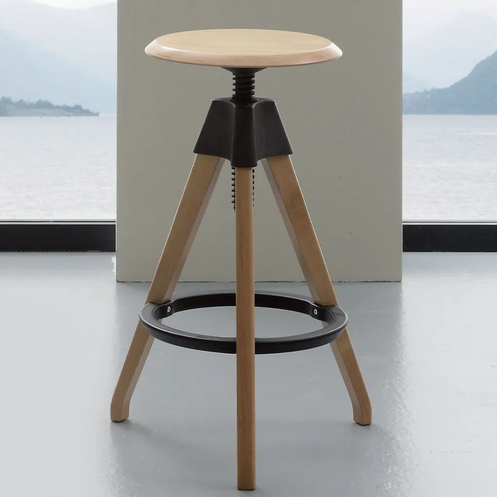 Sgabello girevole Giotto disponibile in 2 misure