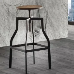 Sgabello girevole Urban Noce industrial