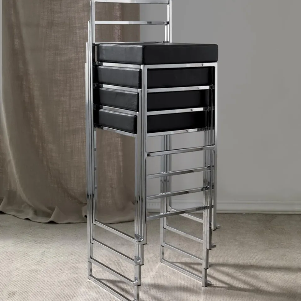 Sgabello Prisma in Ecopelle