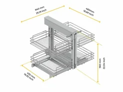 Sistema angolare estraibile per mobile da cucina Suprastar