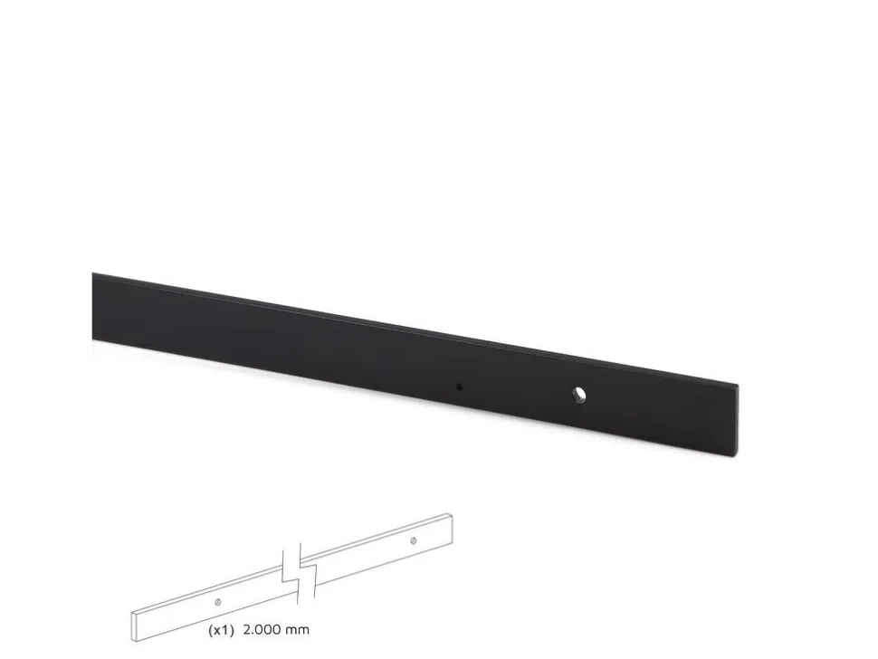 Sistema Bram per ante scorrevoli sospese in legno con chiusura soft