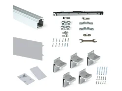 Sistema per ante scorrevoli sospese in legno Railway con chiusura soft