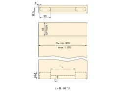 Sistema per ante scorrevoli sospese in legno con chiusura soft