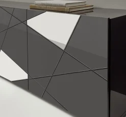 Soggiorno Alfa linea Gamma in Grigio Lucido