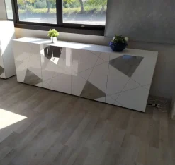 Soggiorno Alfa linea Gamma in Bianco Lucido