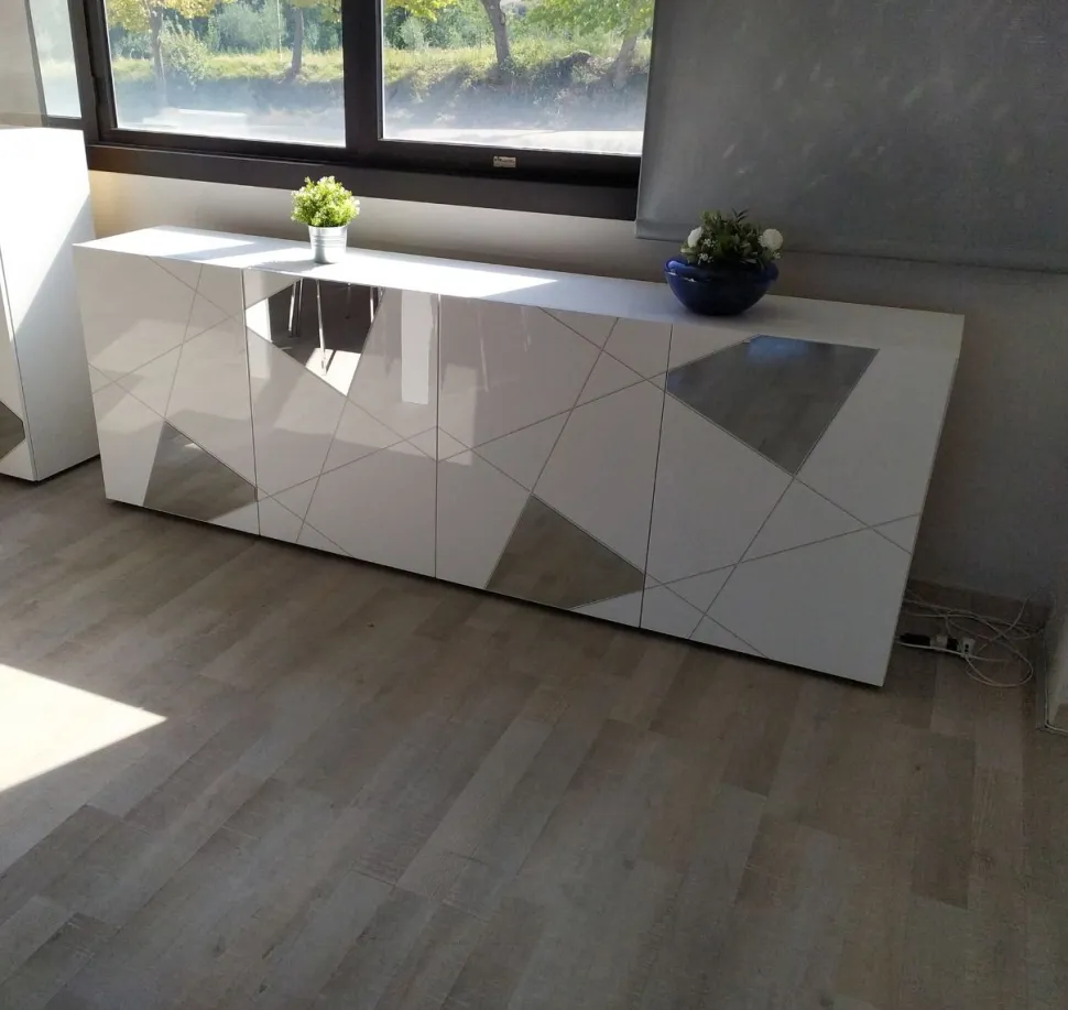 Soggiorno Alfa linea Gamma in Bianco Lucido