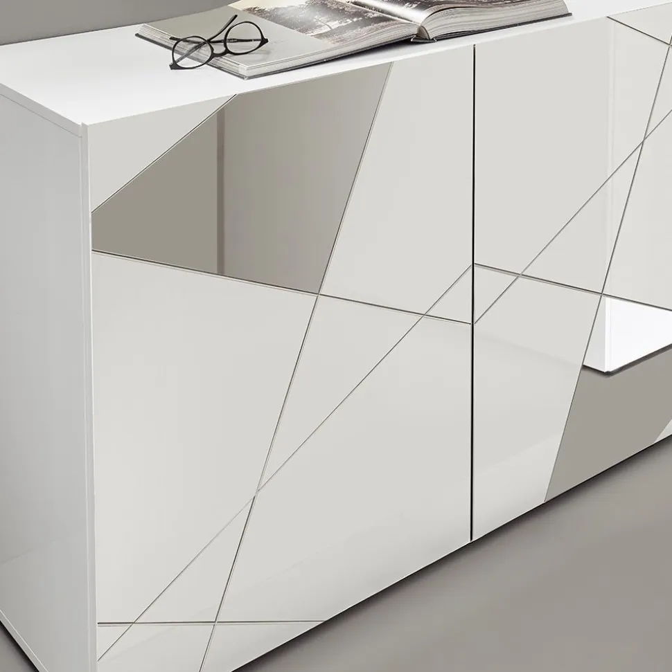 Soggiorno Alfa linea Gamma in Bianco Lucido