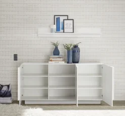 Soggiorno Ares linea Sax in finitura Bianco Lucido