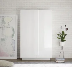 Soggiorno Ares linea Sax in finitura Bianco Lucido