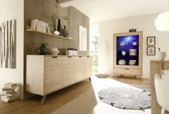 Soggiorno completo Gimo linea Palma 1 in finitura sherwood oak