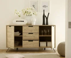 Soggiorno completo Sum linea Palma in finitura Sherwood Oak