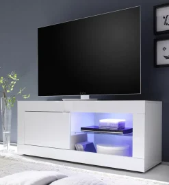Soggiorno completo Ted linea Basic in Bianco lucido