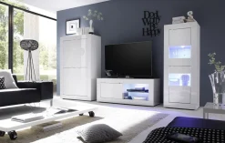 Soggiorno completo Ted linea Basic in Bianco lucido