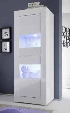 Soggiorno completo Ted linea Basic in Bianco lucido