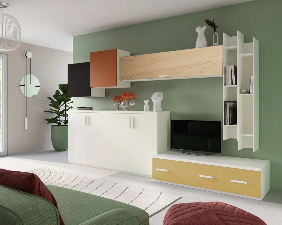 Soggiorno con letto a scomparsa