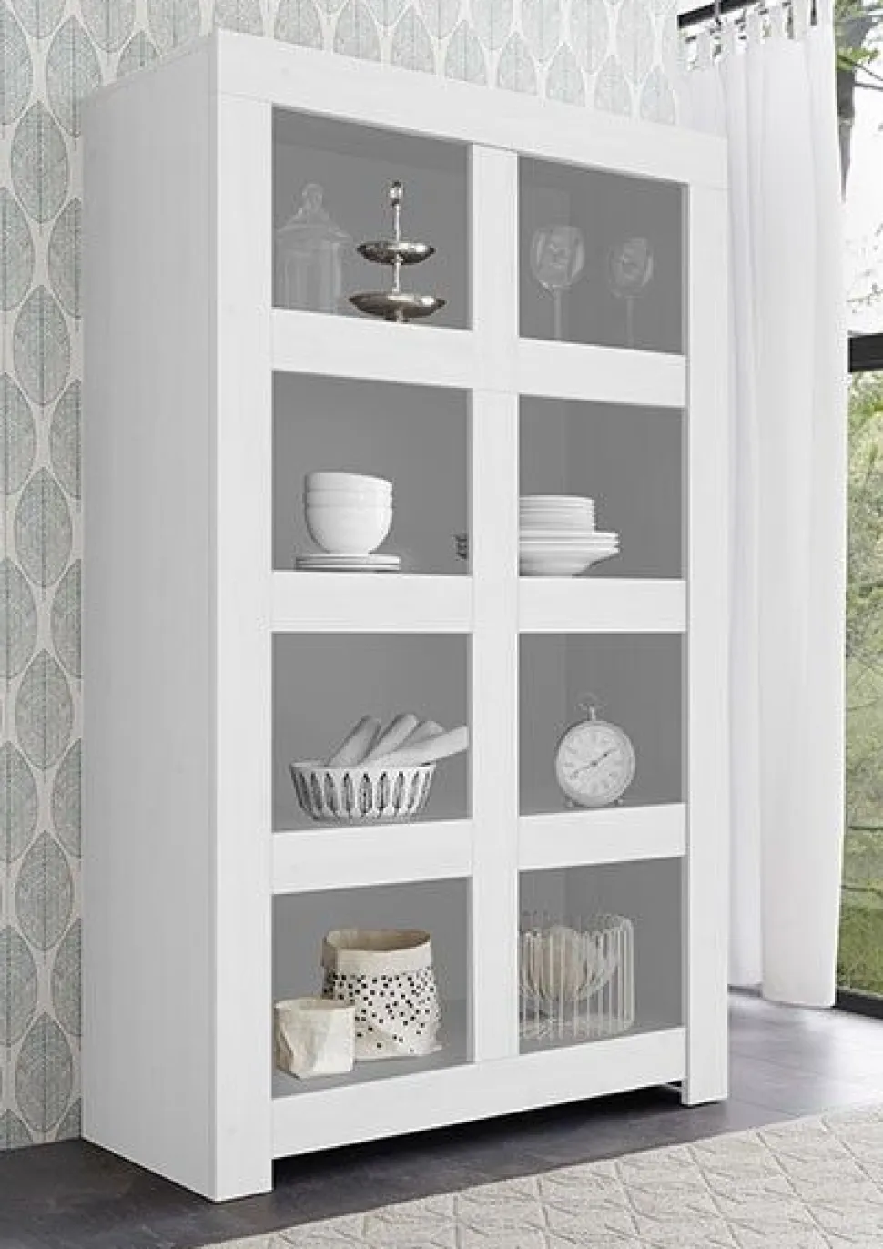 Soggiorno Cuma linea Clear in Bianco Opaco