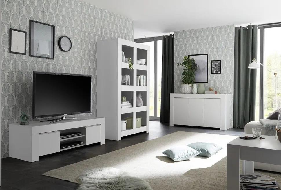 Soggiorno Cuma linea Clear in Bianco Opaco