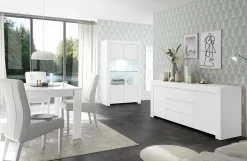 Soggiorno Pomy linea Clear in Bianco Opaco