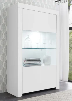 Soggiorno Pomy linea Clear in Bianco Opaco