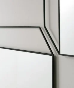 Specchiera con cornice in metallo nero Sguardo disponibile in 2 misure