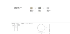 Specchiera in vetro composta da quattro specchi di diverse finiture PATCHWORK