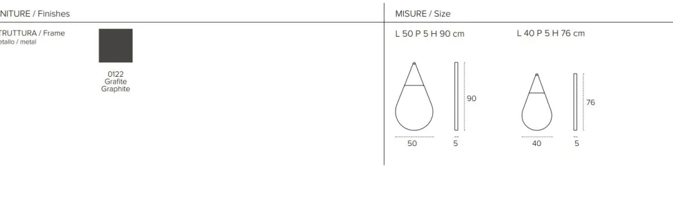 Specchiere sagomate a goccia Drops