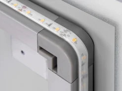 Specchio da bagno Heracles con illuminazione LED frontale e decorativa