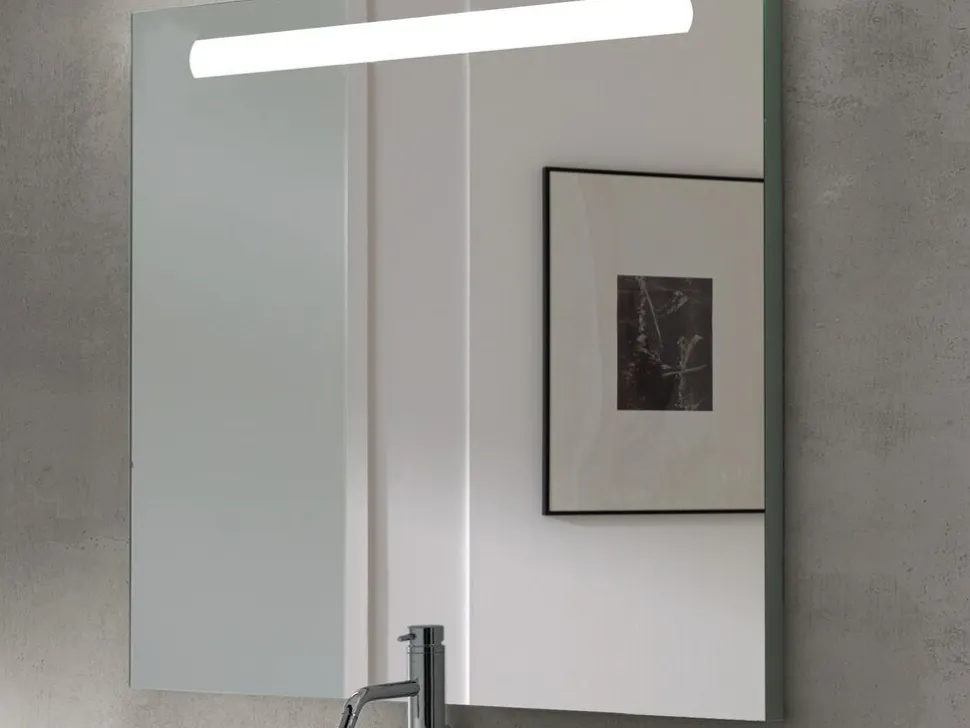 Specchio da bagno rettangolare Pegasus con Illuminazione LED frontale