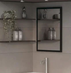 Specchio reversibile con cornice in alluminio disponibile in 5 misure e 3 colori