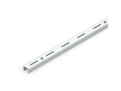 Staffe a parete Jagmet a gola singola con passo 50 mm lunghezza 1 m in Acciaio Verniciato bianco