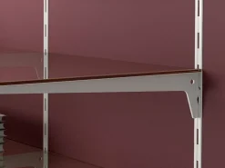 Staffe a parete Jagmet a gola singola con passo 50 mm lunghezza 1 m in Acciaio Verniciato bianco