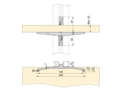 Staffe per 1 ripiano in legno, 1 modulo e 1 asta di sospensione, lunghezza 1 m Zero, Zama, Verniciato nero testurizzato