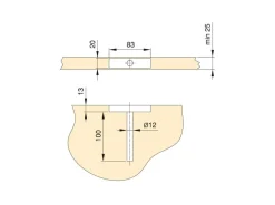 Supporti a scomparsa per ripiano in legno Mirage