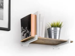 Supporti per mensole in legno Shelf dritto con tubo quadro disponibile in 2 colori