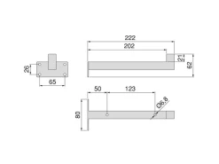 Supporti per mensole in legno Shelf dritto con tubo quadro disponibile in 2 colori