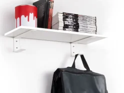 Supporti per mensole in legno Shelf con gancio integrato disponibile in 2 colori