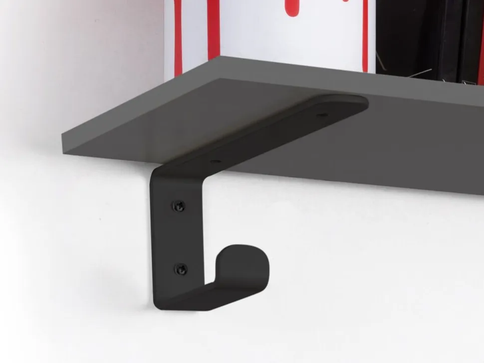 Supporti per mensole in legno Shelf con gancio integrato disponibile in 2 colori