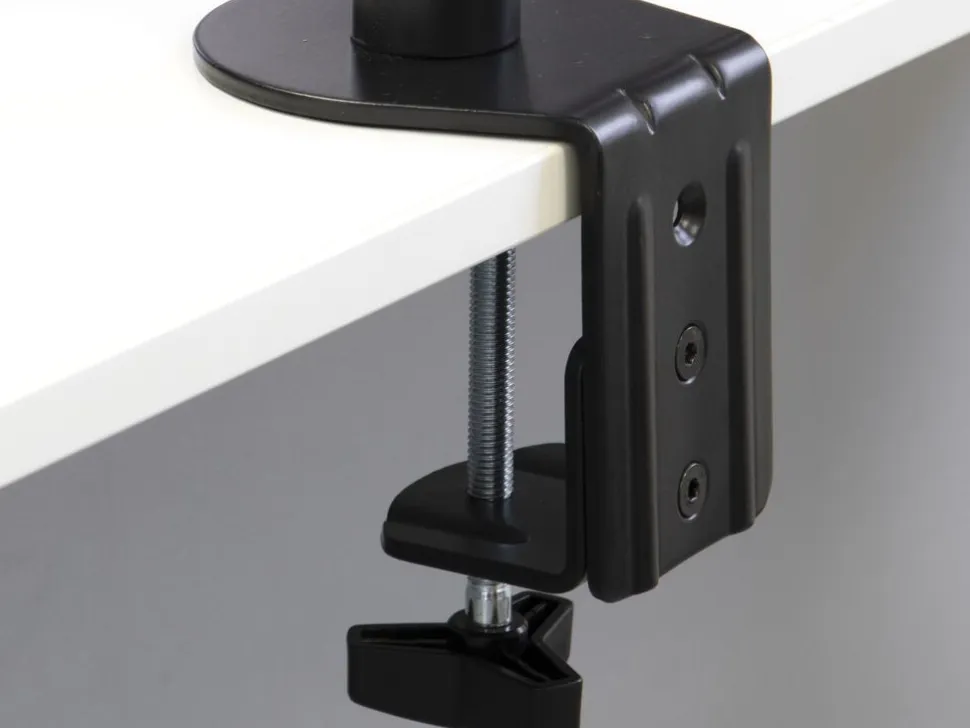 Supporto da tavolo per monitor inclinabile e girevole a 360° singolo o doppio
