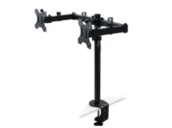 Supporto da tavolo per monitor inclinabile e girevole a 360° singolo o doppio