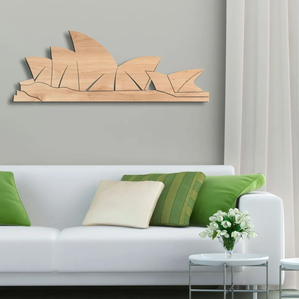 Sydney - quadro in legno mdf chiaro L 110 cm