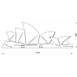 Sydney - quadro in legno mdf scuro L 110 cm