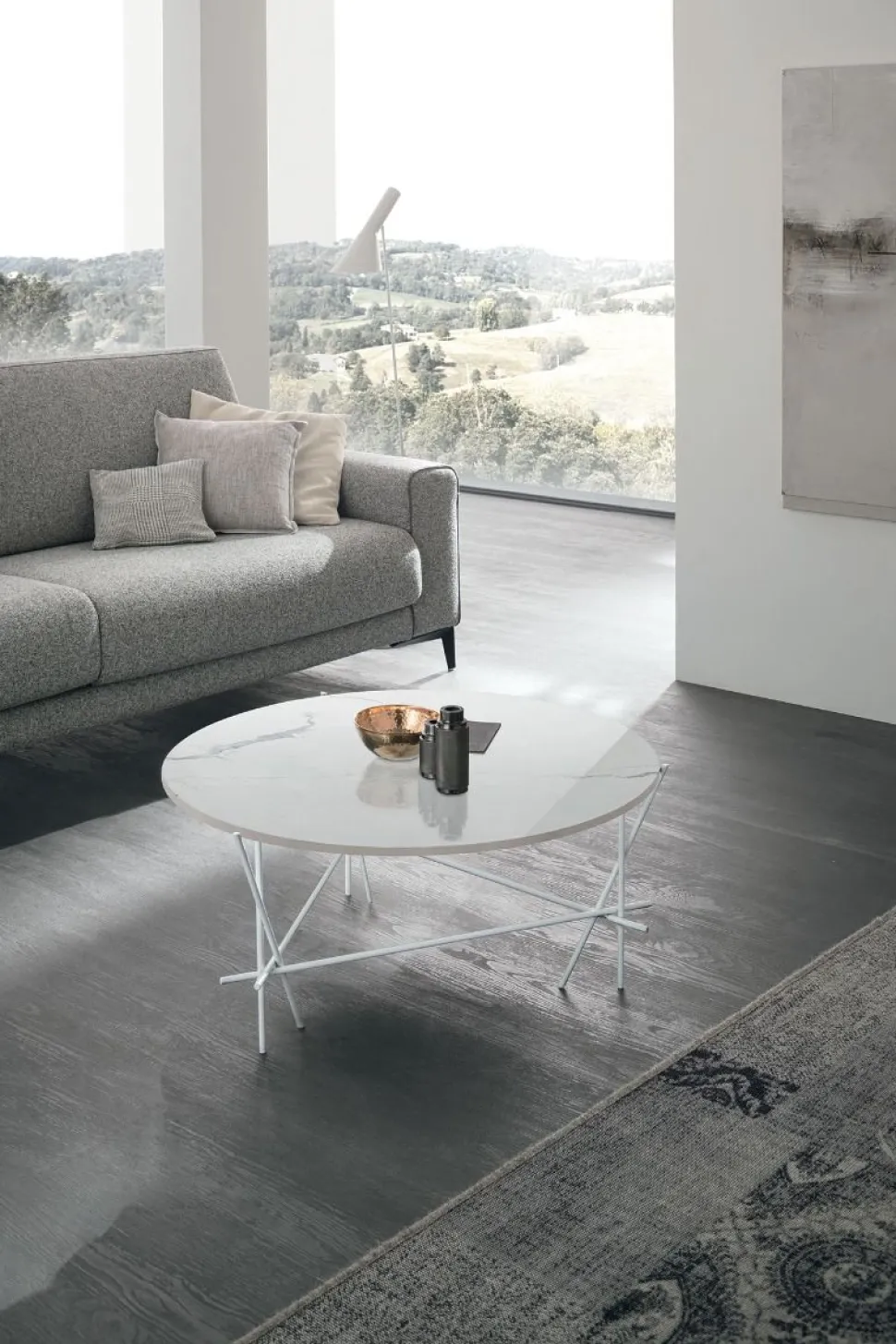 Tavolino da salotto con struttura in metallo Wire disponibile in vari colori