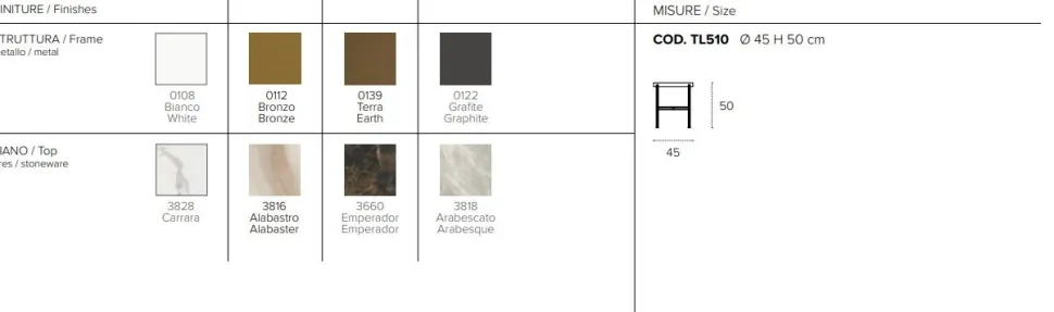 Tavolino Tweet S disponibile in vari colori
