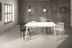 Tavolo allungabile Alin in finitura Bianco disponibile in 2 misure