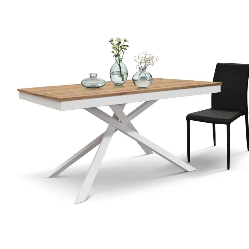 Tavolo allungabile Anna finitura Bianco Frassino disponibile in 3 misure