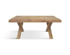 Tavolo allungabile con gambe incrociate Isaak finitura Rovere disponibile in 2 misure
