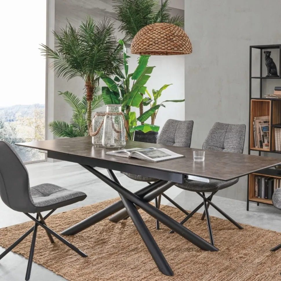 Tavolo allungabile con piano in ceramica Seyfert