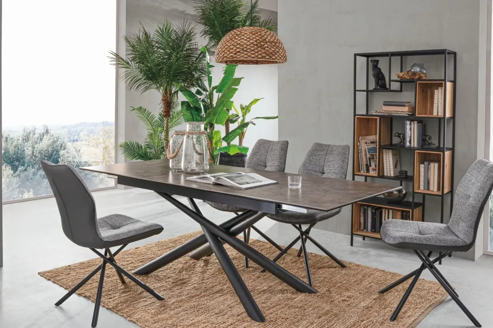 Tavolo allungabile con piano in ceramica Seyfert